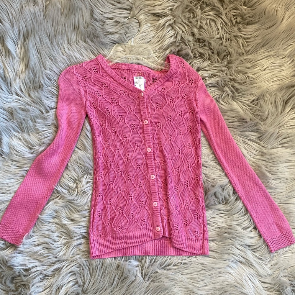 Eleanor Rose Pink Knit Cardigan